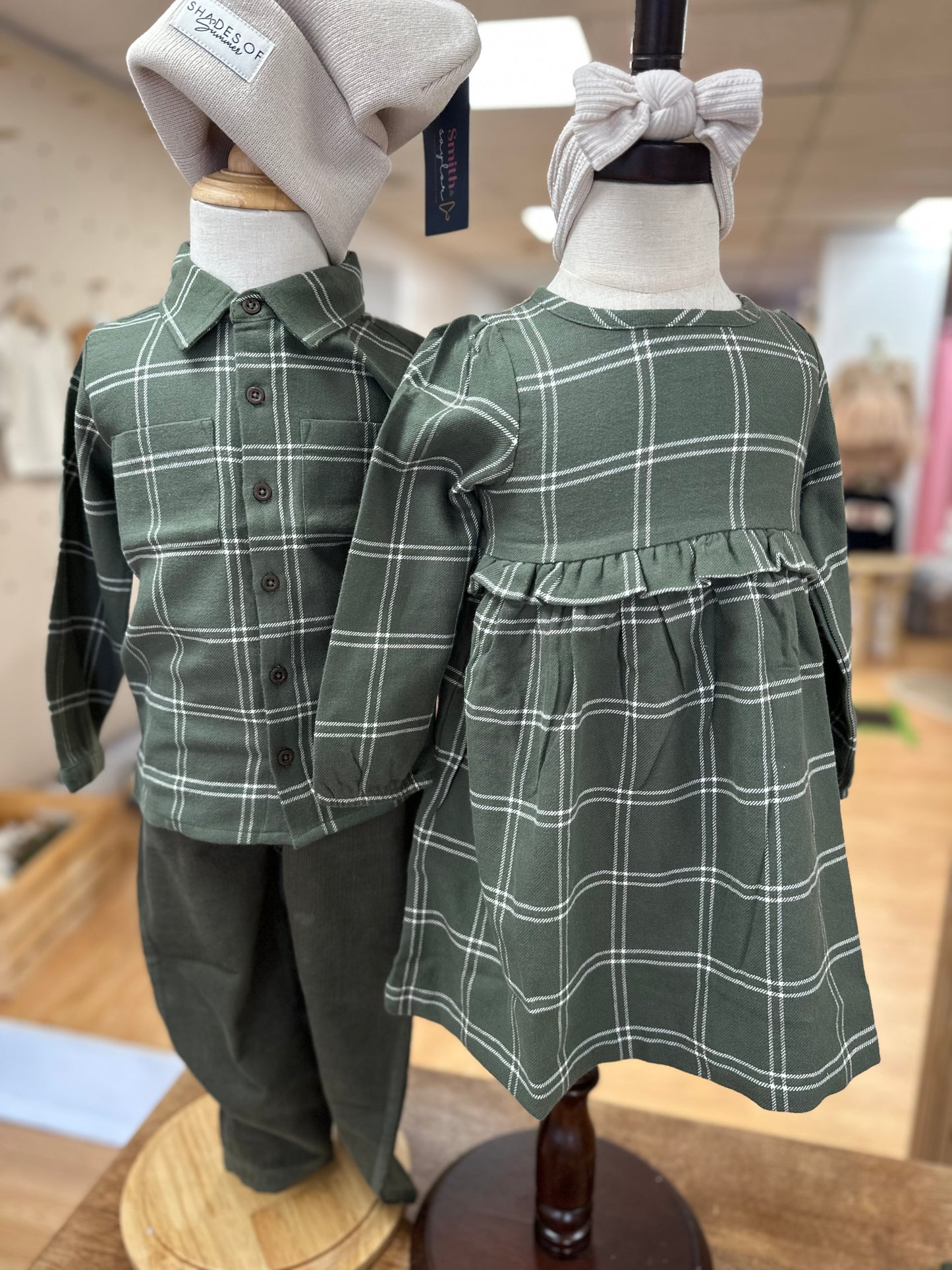 Logan Flannel Collard Button Down -Cypress Plaid