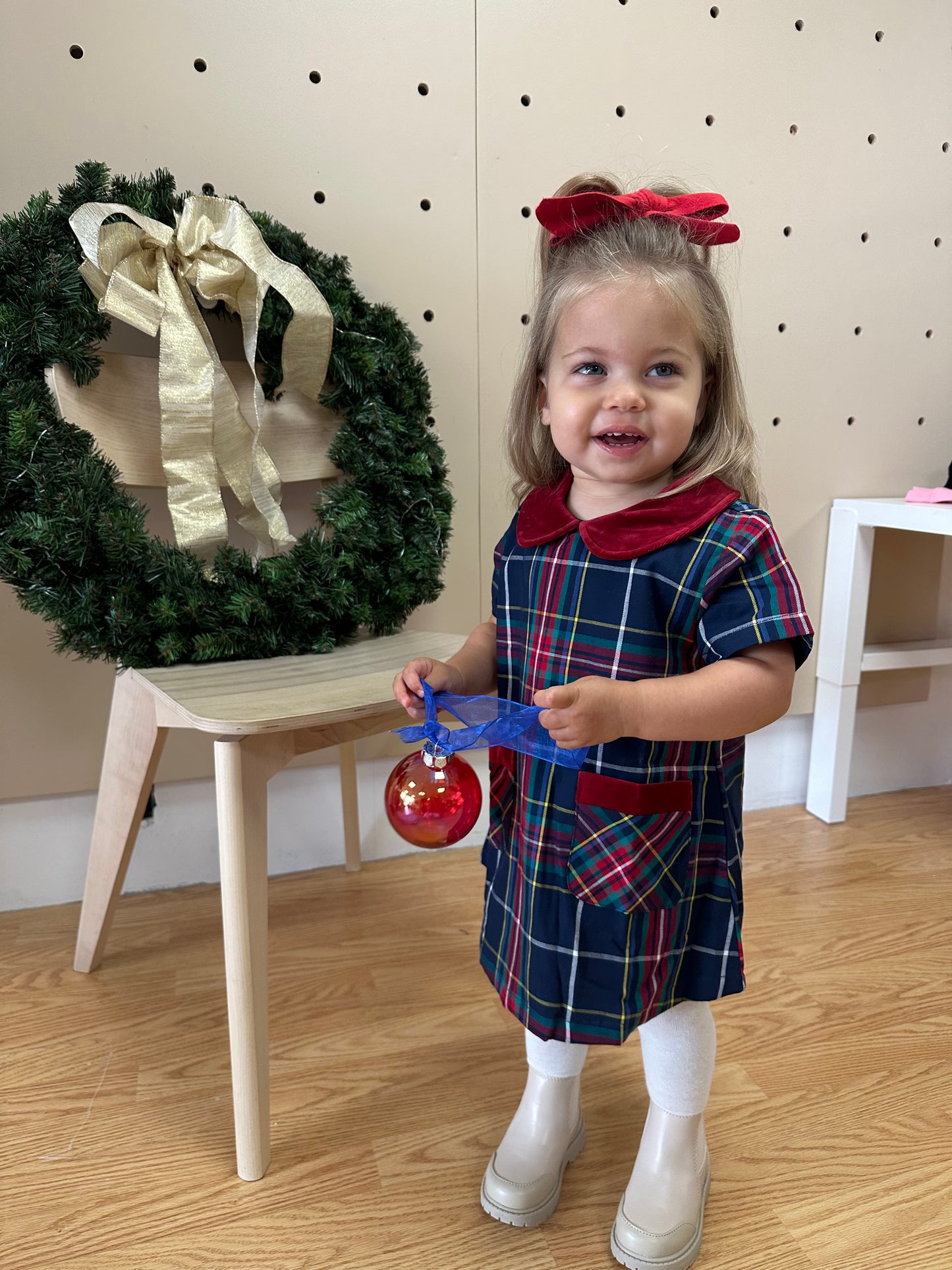 Hazel Dress--Navy/Cinnamon