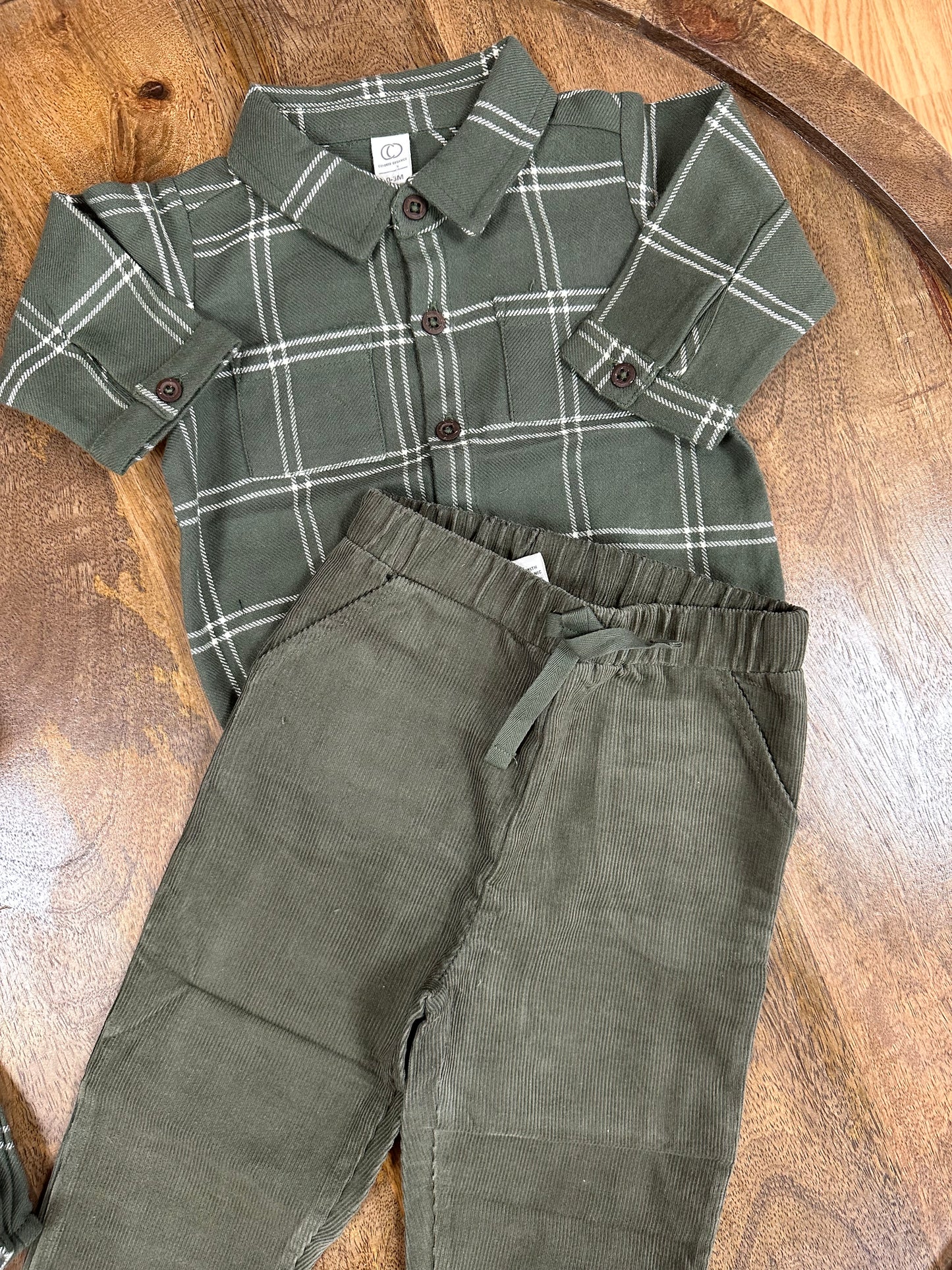 Logan Flannel Collard Button Down -Cypress Plaid