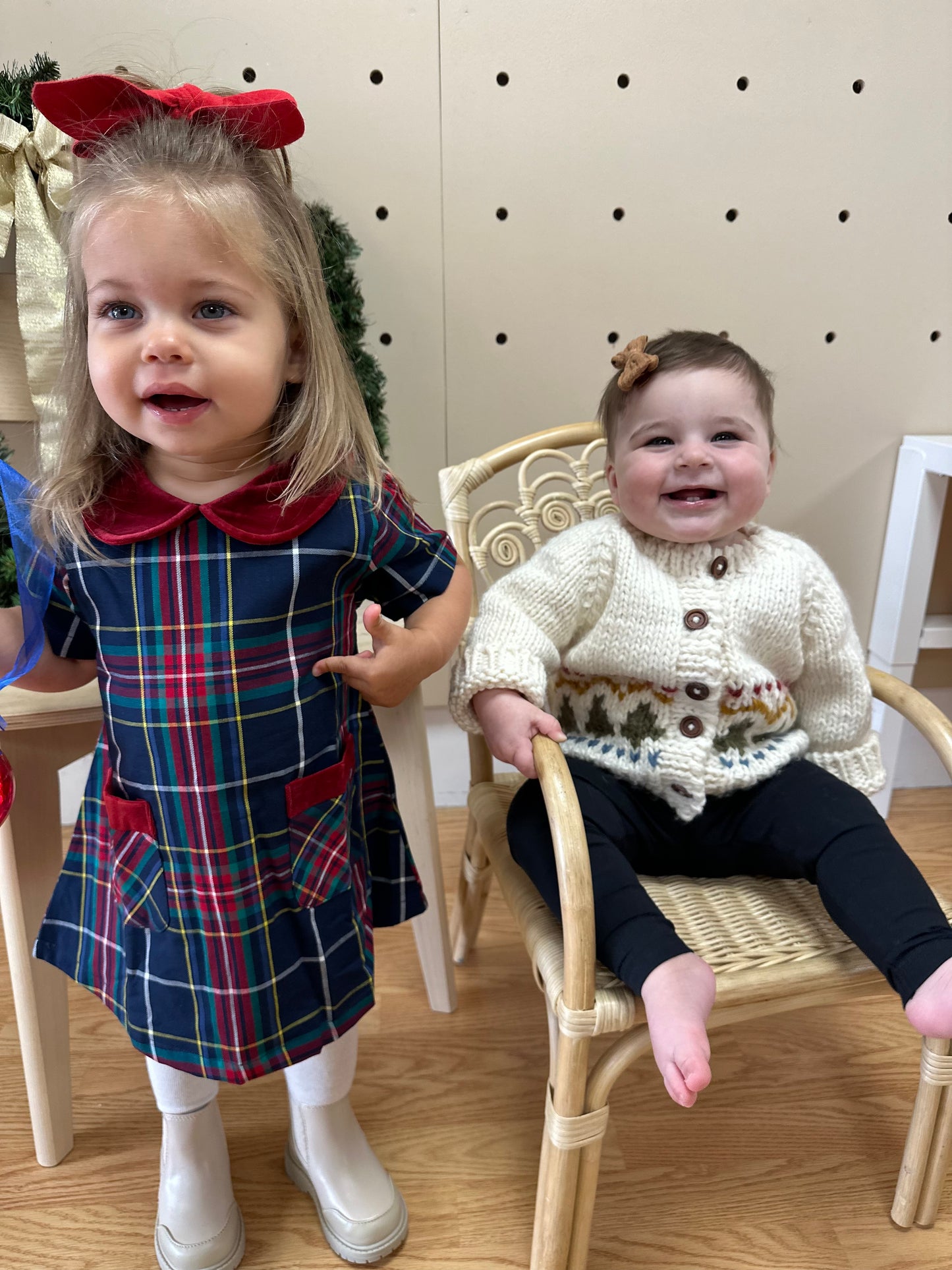 Hazel Dress--Navy/Cinnamon
