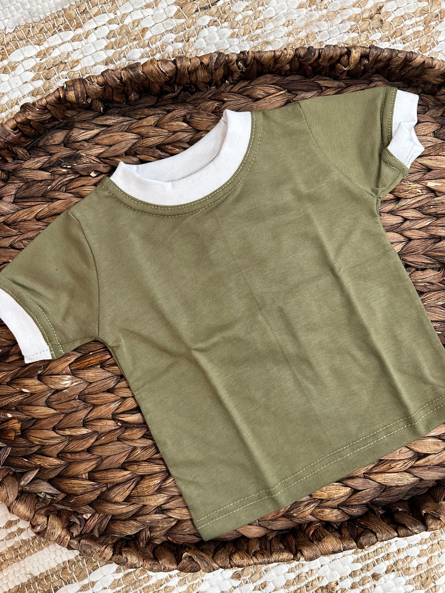 Olive Green Ringer T