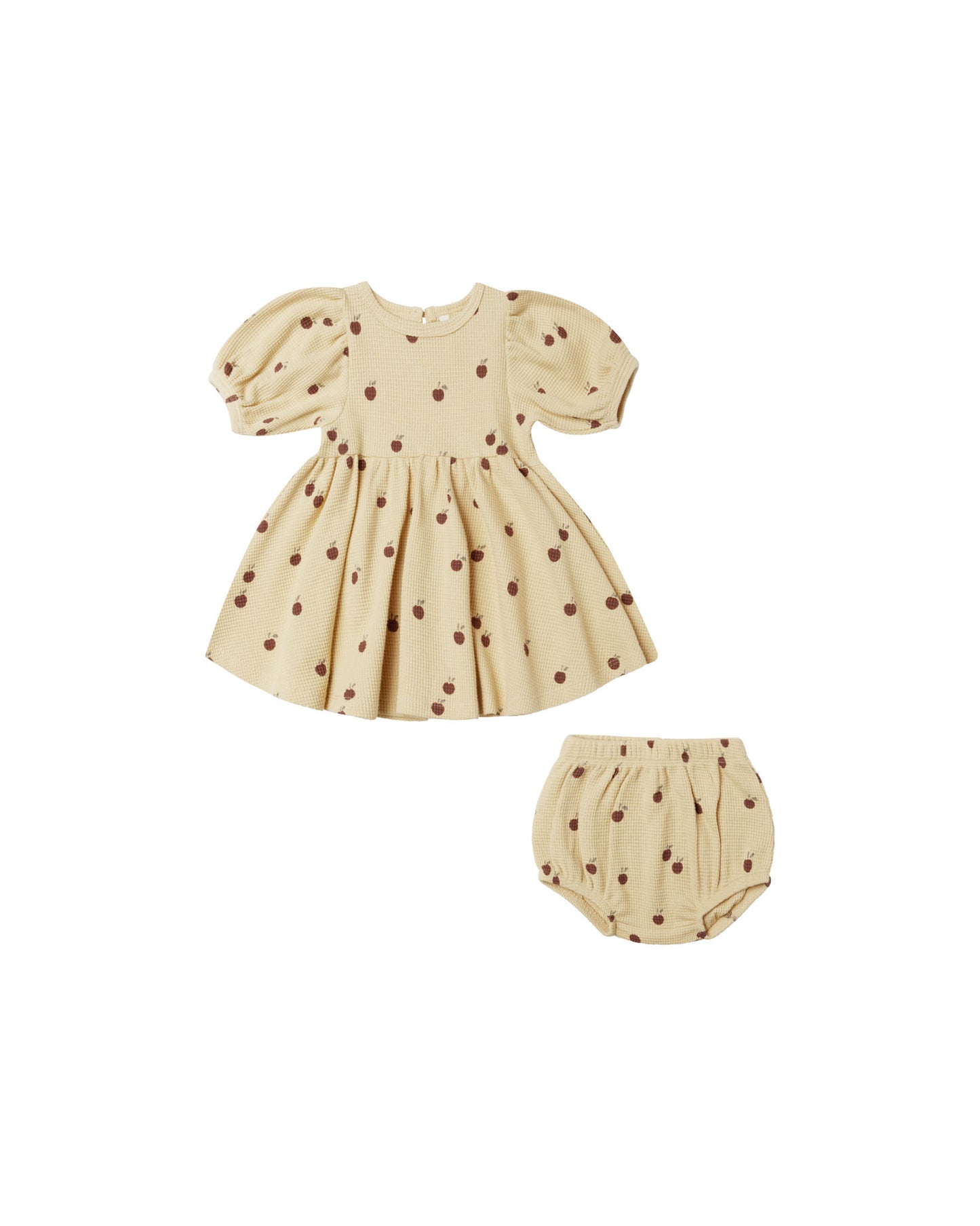 Waffle Dress - Apples