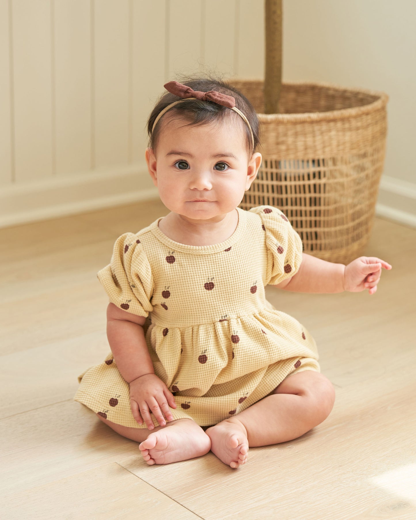 Waffle Dress - Apples