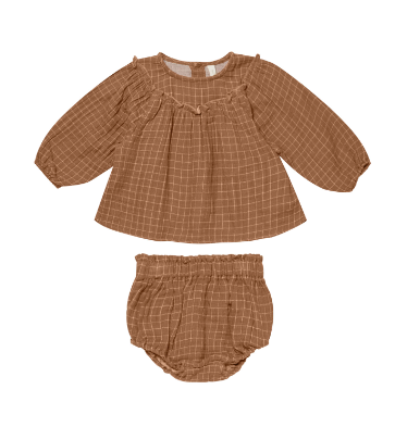 Balloon Sleeve Blouse + Bloomer Set