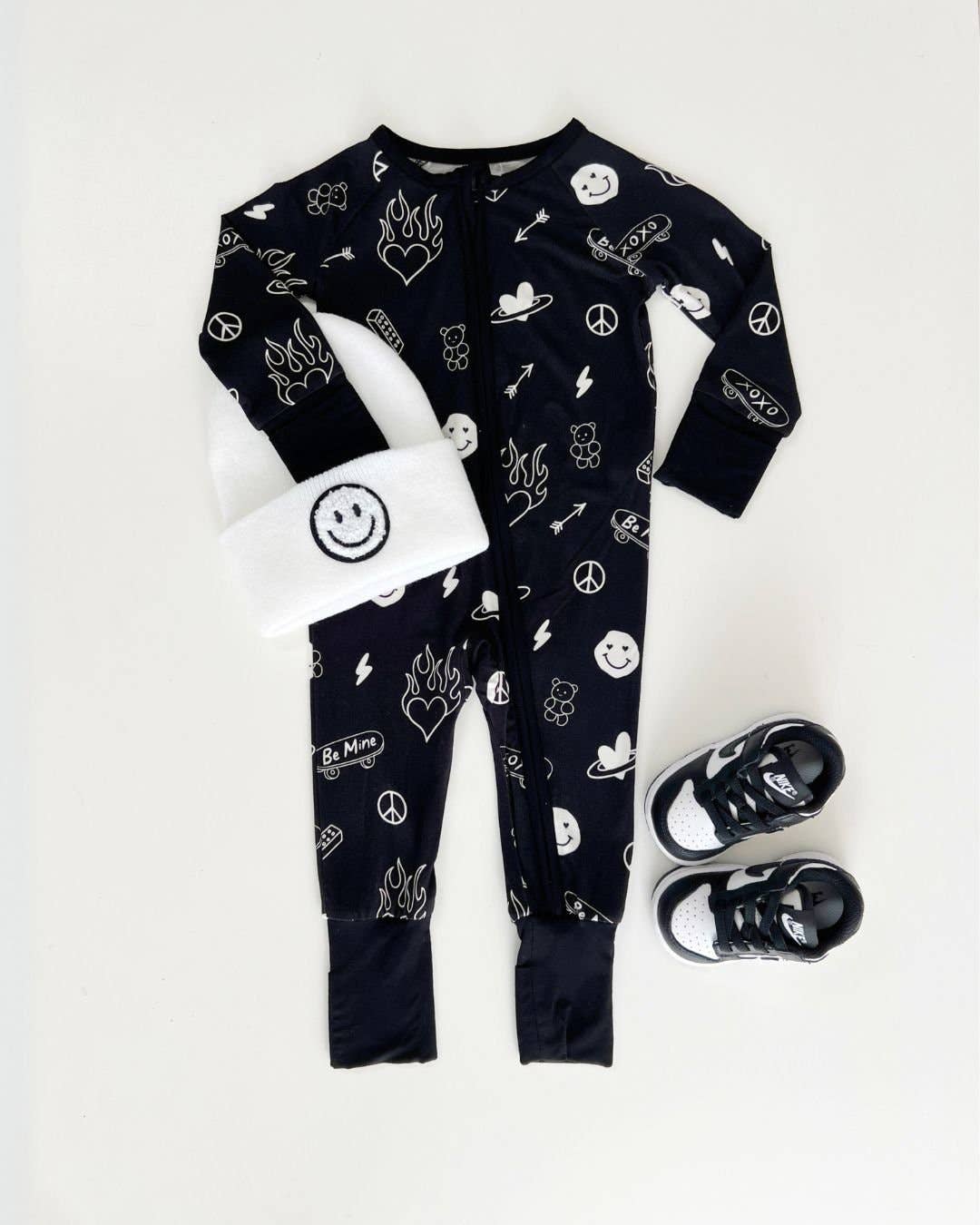 Be Mine | Bamboo Zip Romper