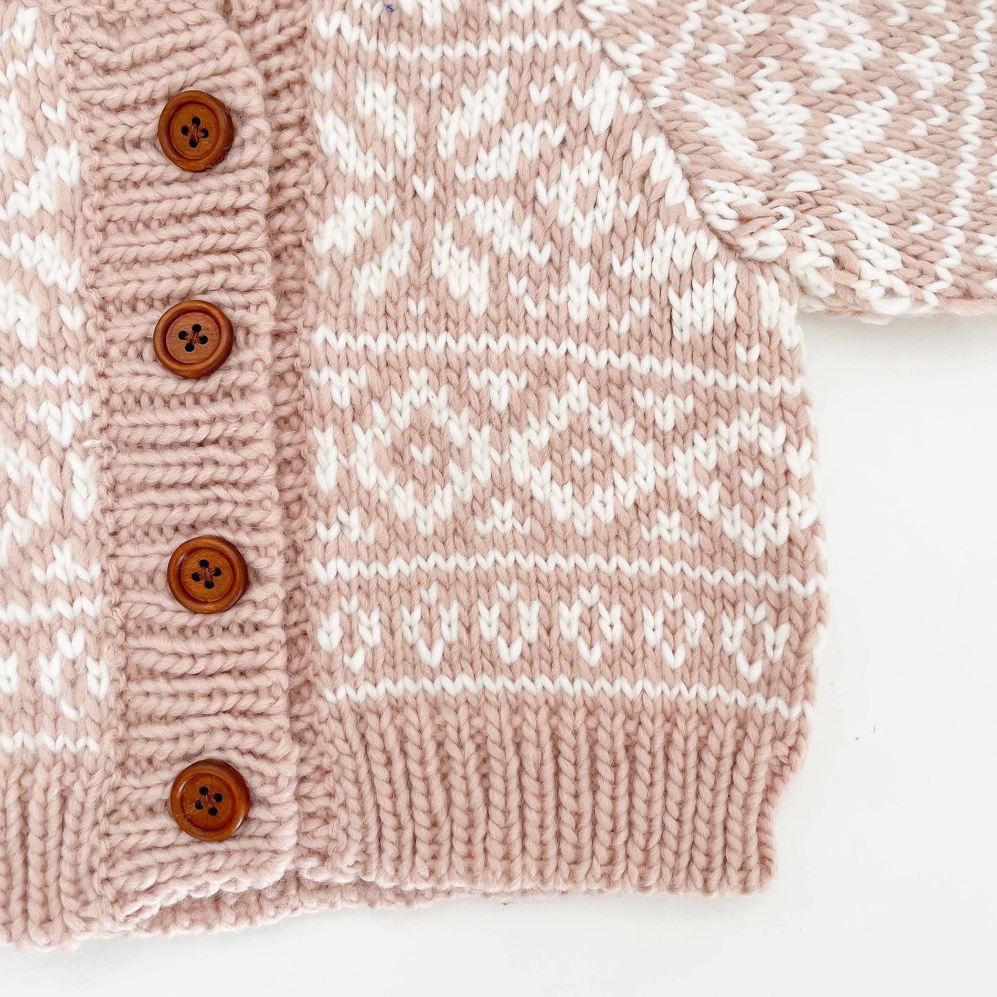 Snowflake Cardigan, Blush | Holiday Christmas Kids Sweater