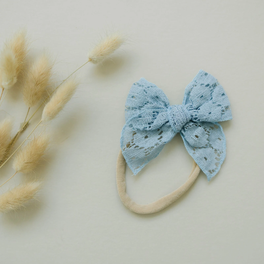 Sailor Eyelet Lace Dainty Hair Bow