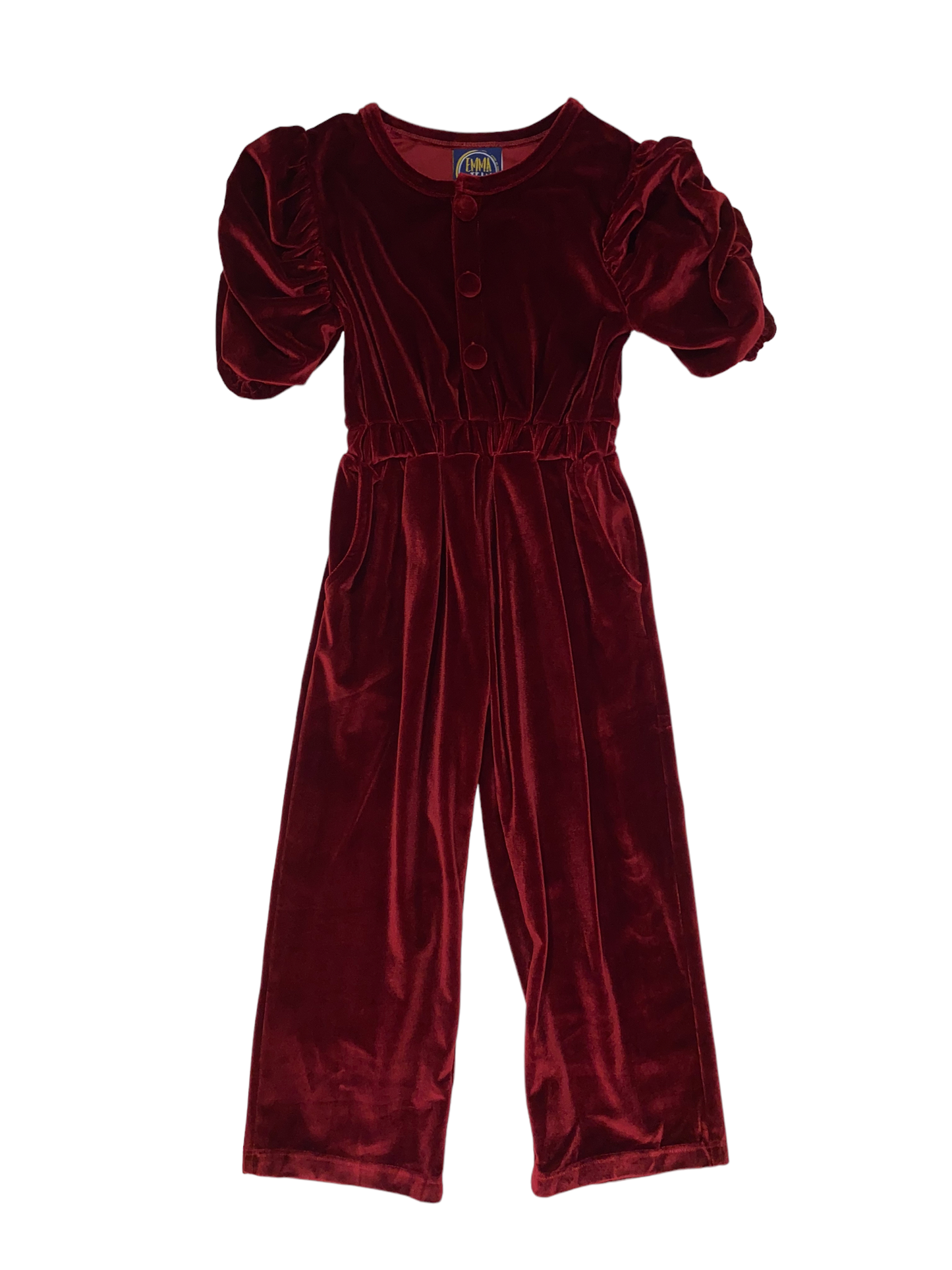 Iris Velvet Romper--Burgundy