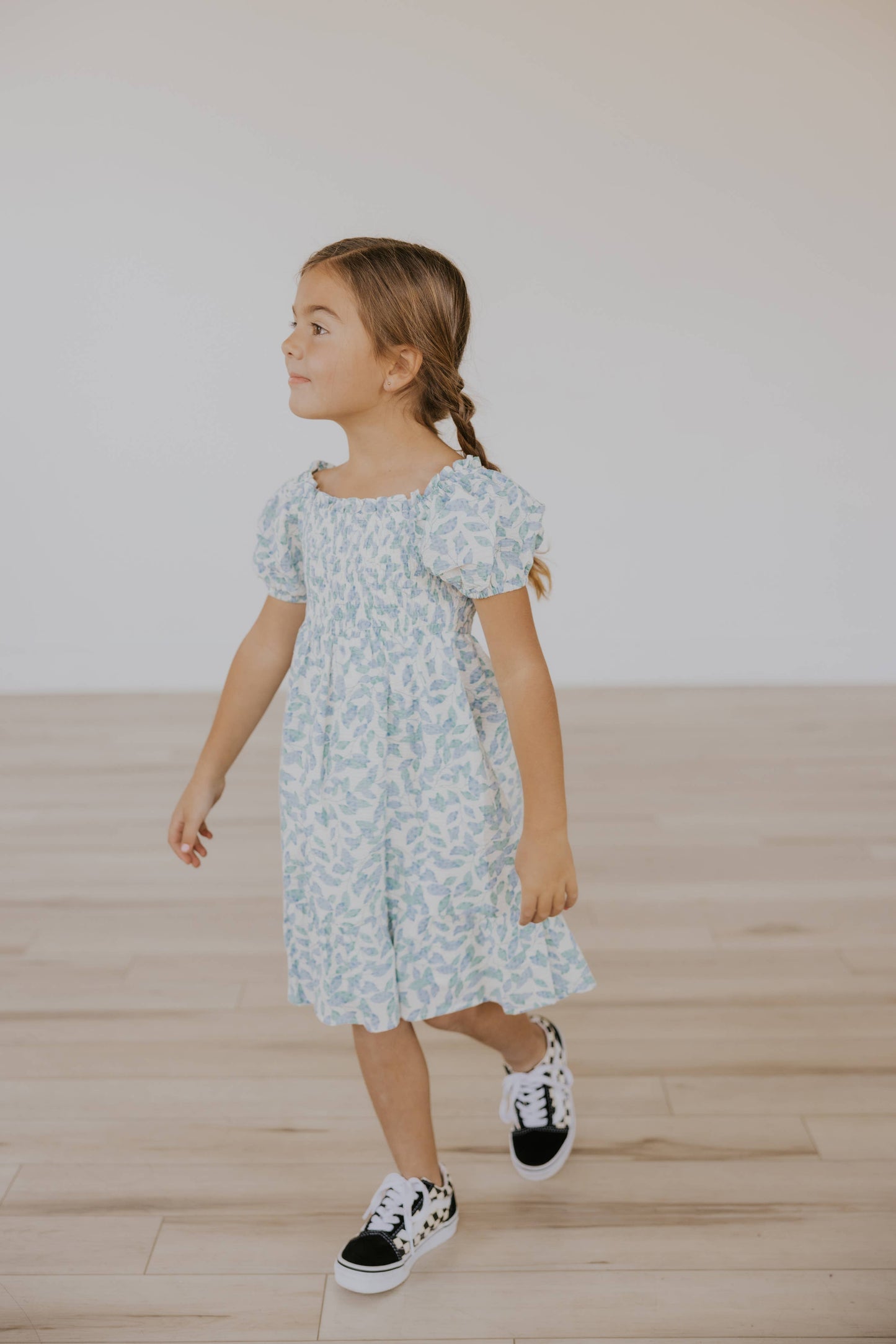 TODDLER Scrunched Puff Sleeve Dress