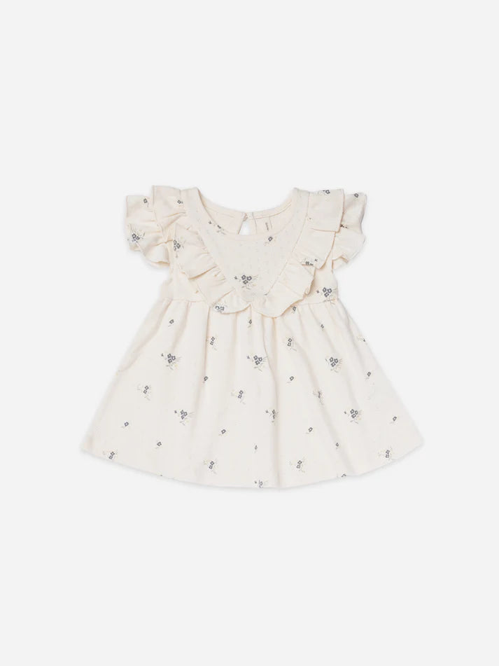Sleeveless Ruffle V Dress