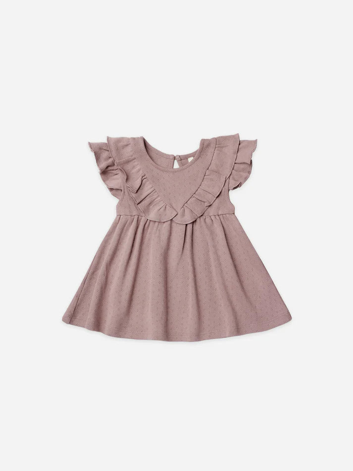 Sleeveless Ruffle V Dress