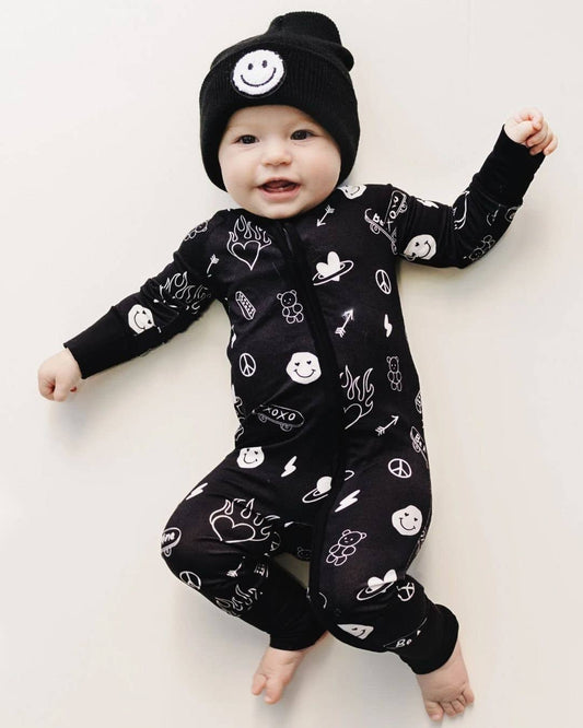 Be Mine | Bamboo Zip Romper