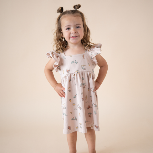 Organic Cotton Flutter Dress – Summer Vibes: 12-18M