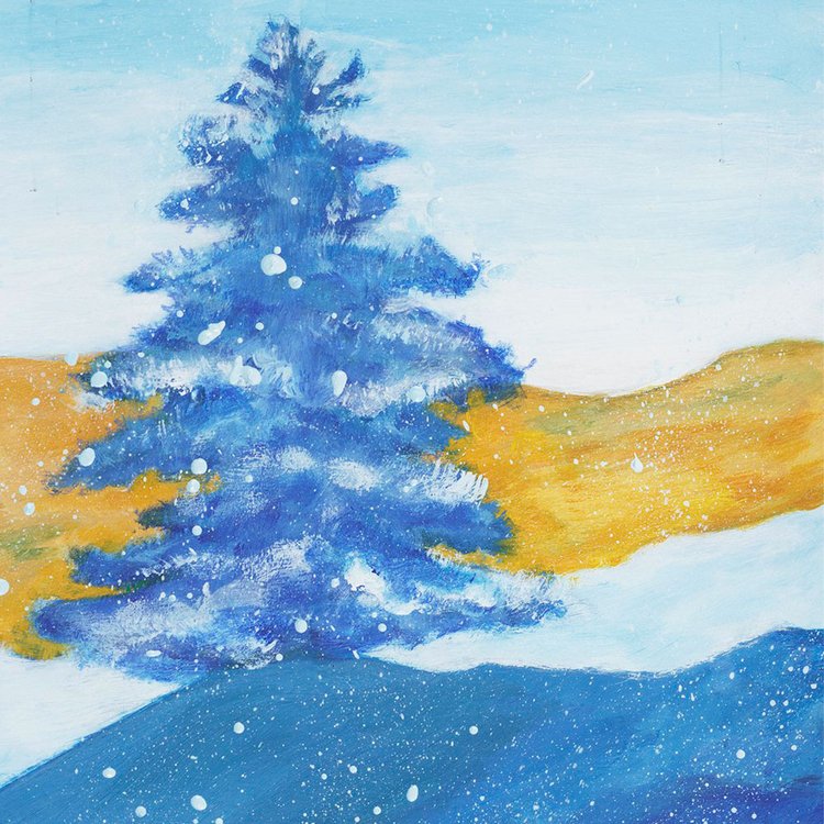 Christmas Tree Printed Art