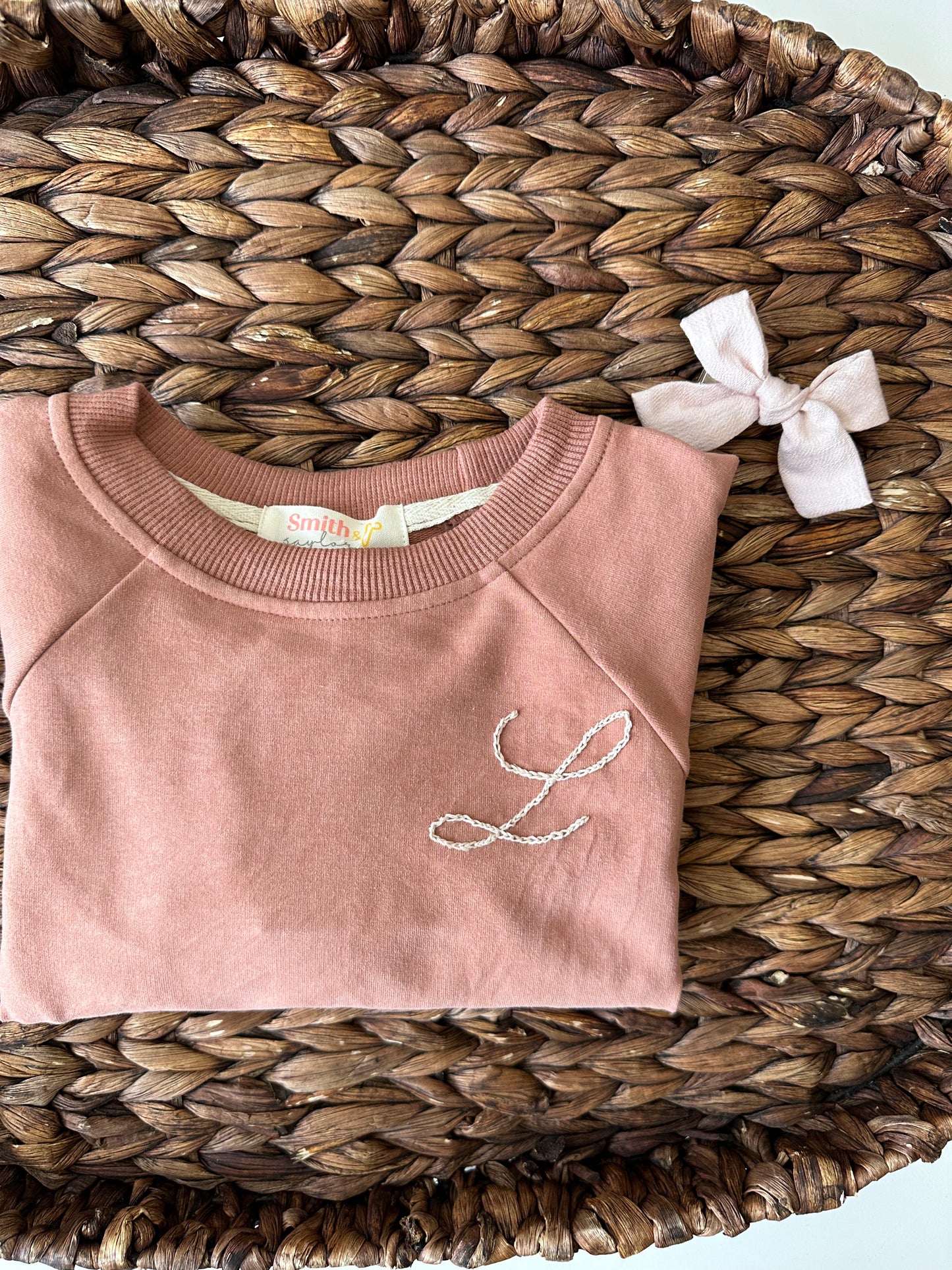 Embroidered Initial Pullover