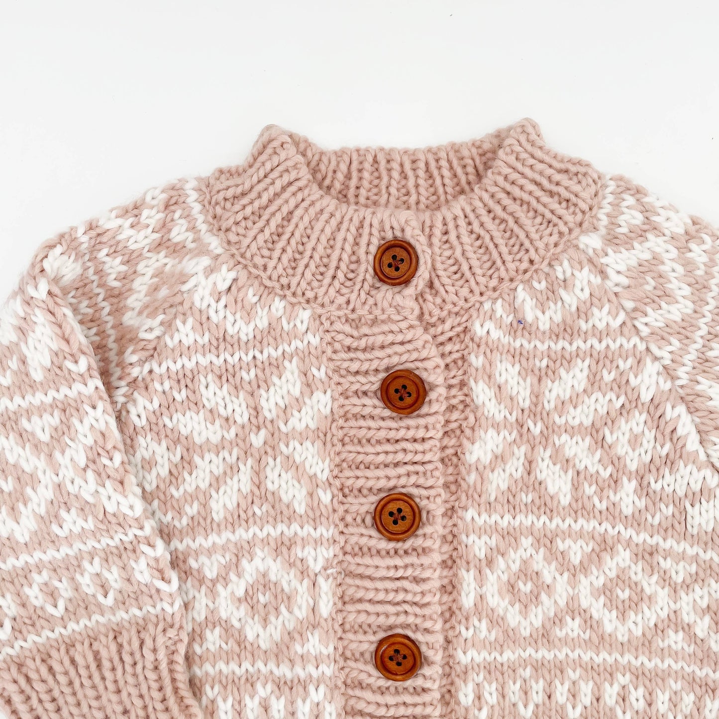 Snowflake Cardigan, Blush | Holiday Christmas Kids Sweater