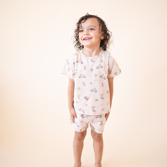 Organic Cotton Short Set – Summer Vibes: 6-12M