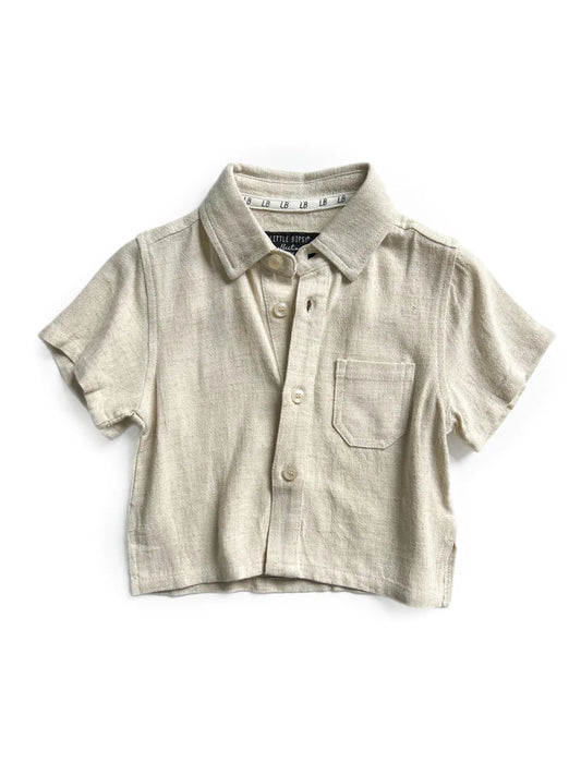 Sand Linen Button Up Shirt