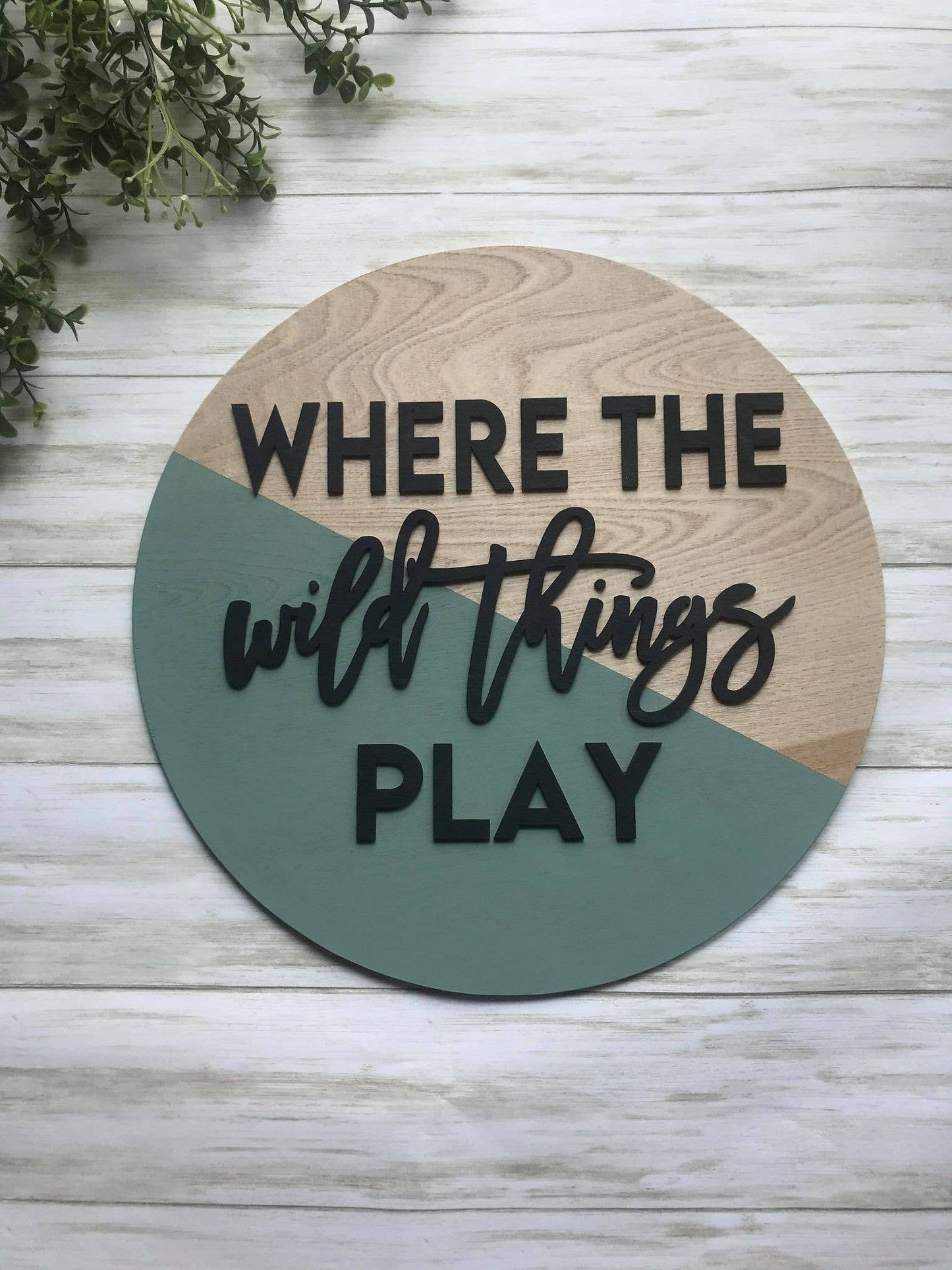Where the Wild Things Play Nursery playroom sign