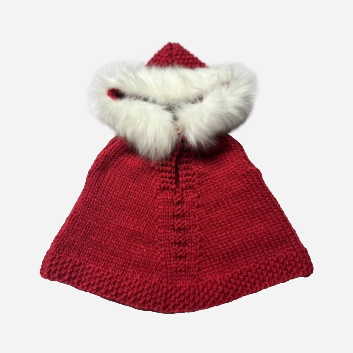 Poncho with Faux Fur, Red | Kids and Baby Apparel