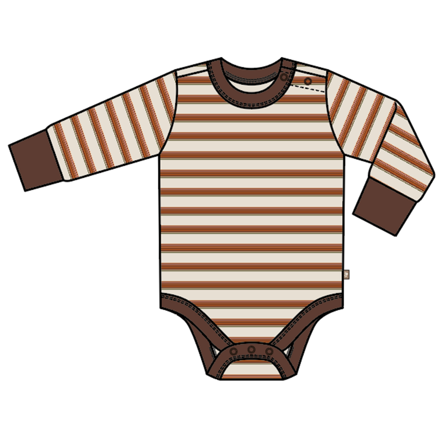 Viscose + Organic Cotton Baby L/S Bodysuit - Trail Mix